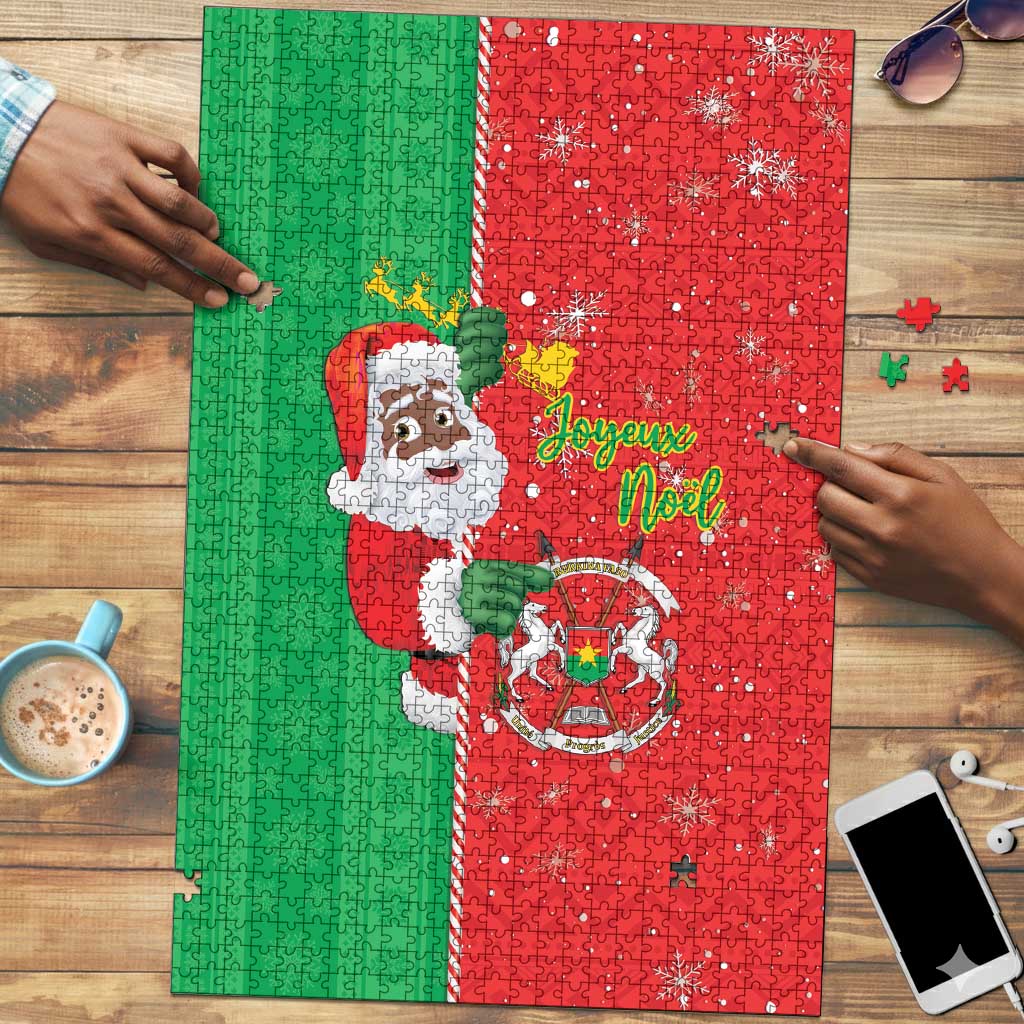 Burkina Faso Christmas Puzzle Black Santa Joyeux Noel