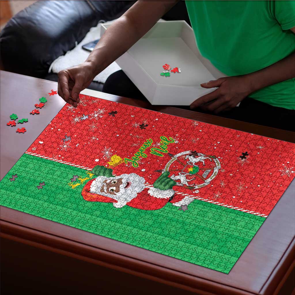 Burkina Faso Christmas Puzzle Black Santa Joyeux Noel