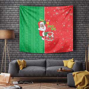 Afro Christmas in Burkina Faso Tapestry Black Santa Joyeux Noel - African Pride