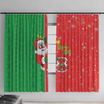 Afro Christmas in Burkina Faso Window Curtain Black Santa Joyeux Noel - African Pride