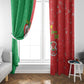 Afro Christmas in Burkina Faso Window Curtain Black Santa Joyeux Noel - African Pride