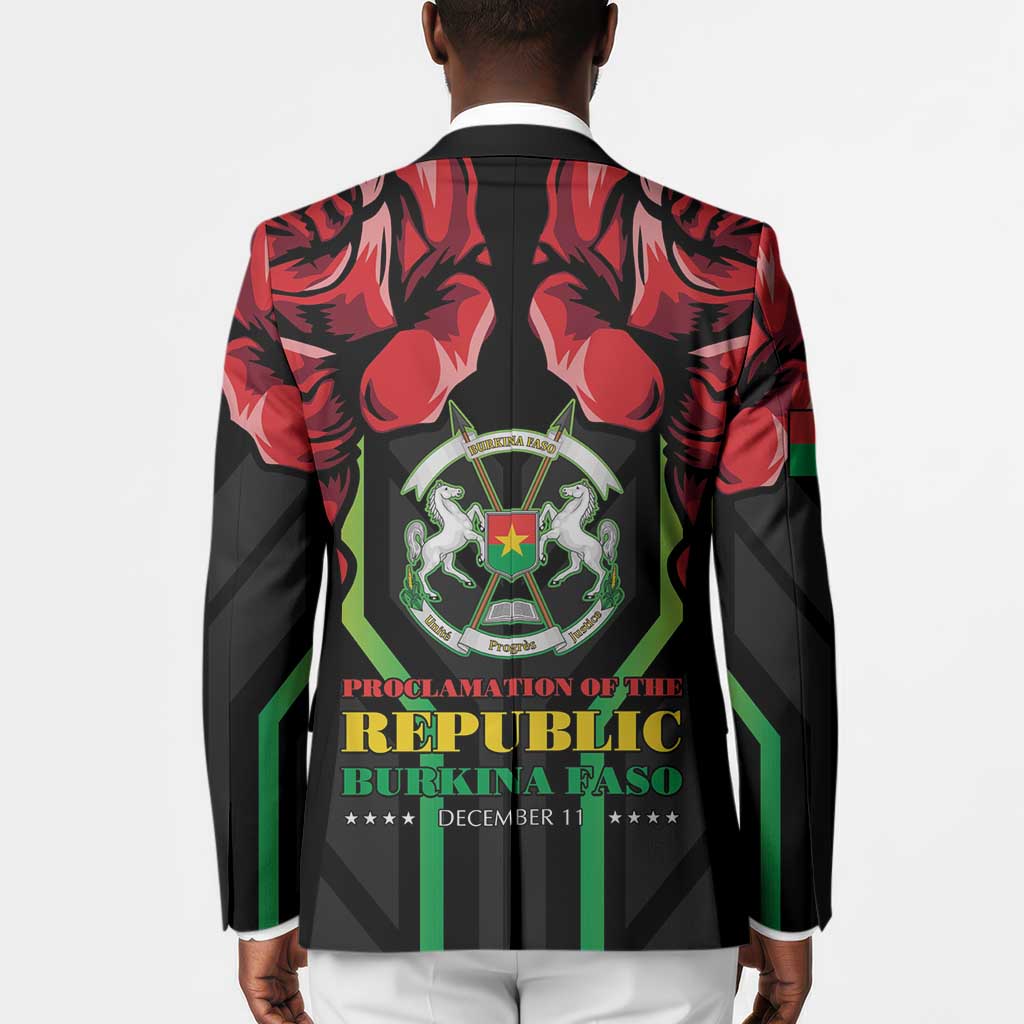 Burkina Faso Republic Day Blazer Coat Of Arms With Rose