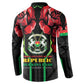 Burkina Faso Republic Day Button Sweatshirt Coat Of Arms With Rose