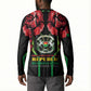 Burkina Faso Republic Day Button Sweatshirt Coat Of Arms With Rose