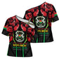 Burkina Faso Republic Day Cross Shoulder Shirt Coat Of Arms With Rose