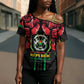 Burkina Faso Republic Day Cross Shoulder Shirt Coat Of Arms With Rose