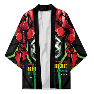 Burkina Faso Republic Day Kimono Coat Of Arms With Rose