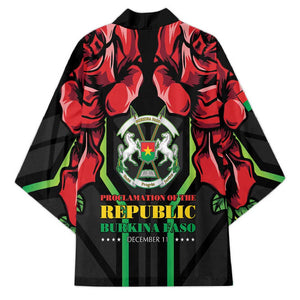 Burkina Faso Republic Day Kimono Coat Of Arms With Rose