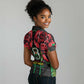 Afro Burkina Faso Republic Day Women Polo Shirt Coat Of Arms With Rose - Sporty Style - African Pride