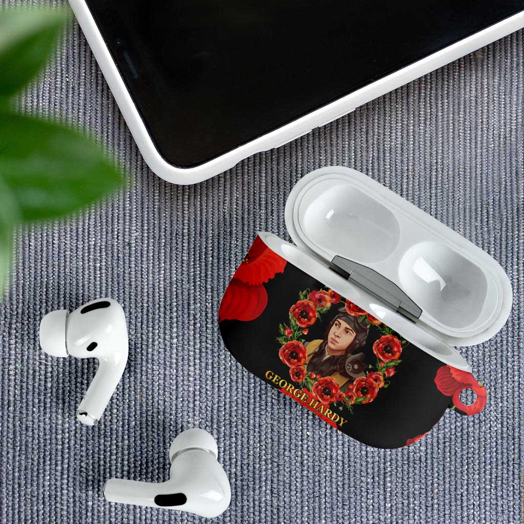 George Hardy Tuskegee Memorial AirPods Case Red Tail Pilots Legacy of Courage