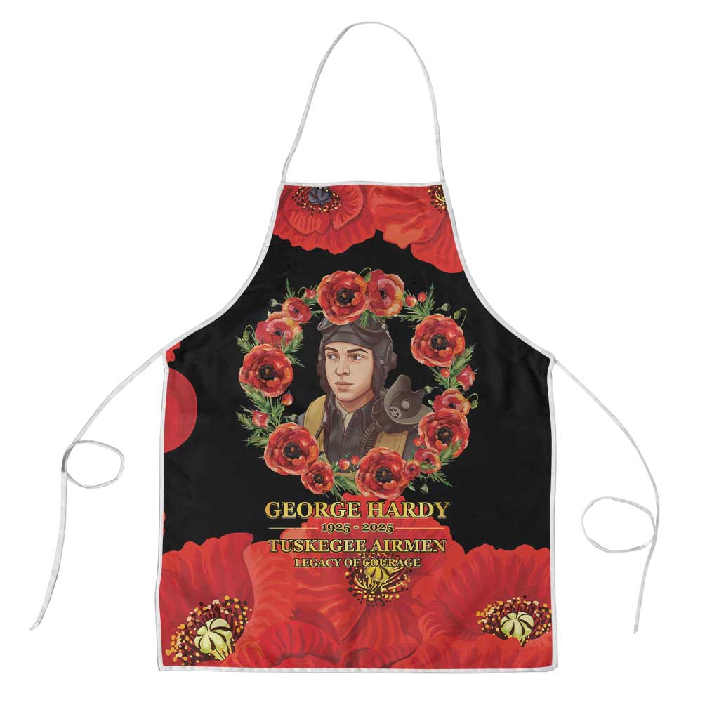 George Hardy Tuskegee Memorial Apron Red Tail Pilots Legacy of Courage