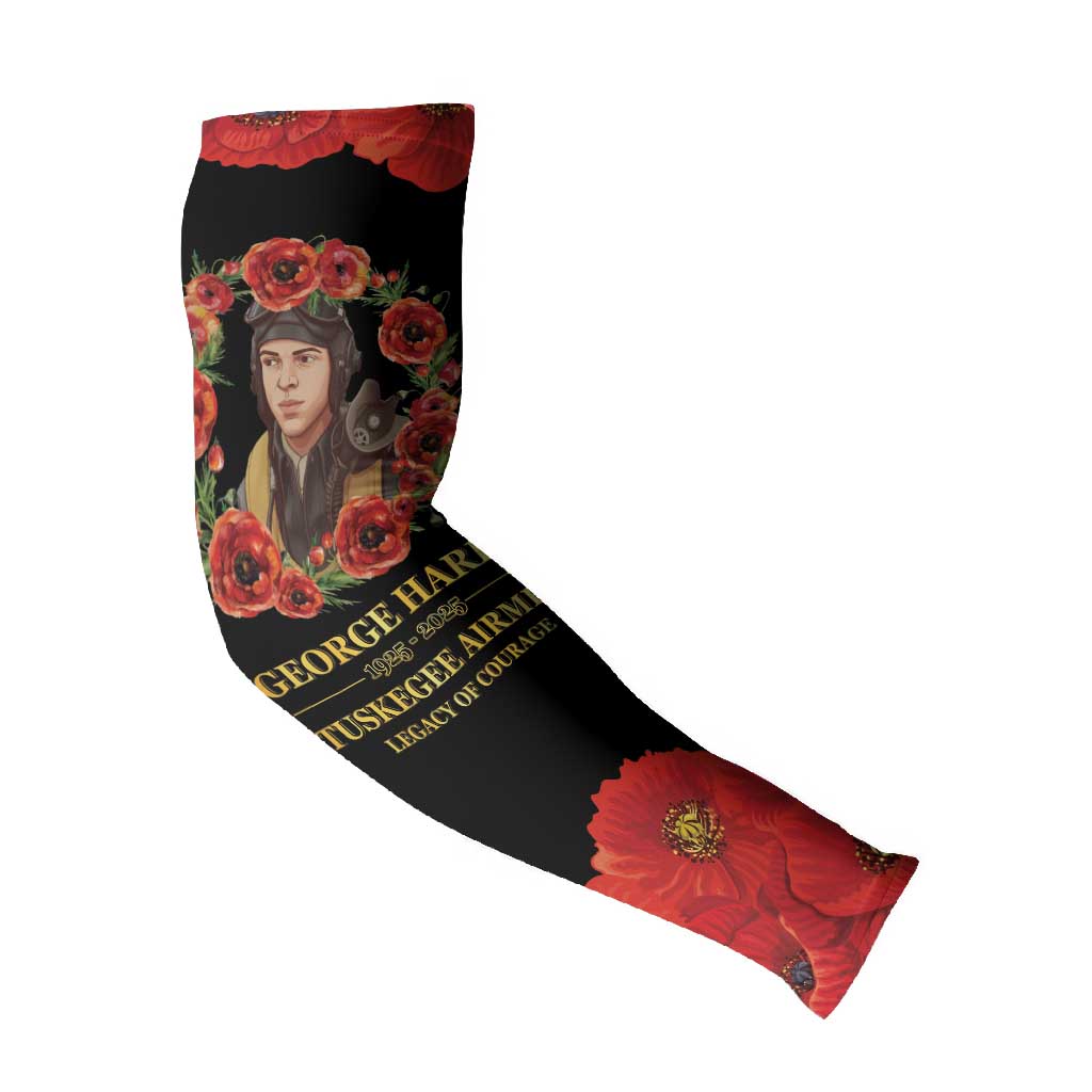 George Hardy Tuskegee Memorial Arm Sleeves Red Tail Pilots Legacy of Courage