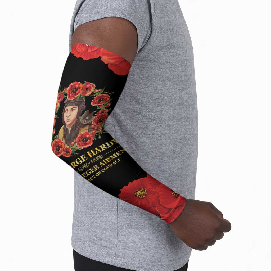 George Hardy Tuskegee Memorial Arm Sleeves Red Tail Pilots Legacy of Courage