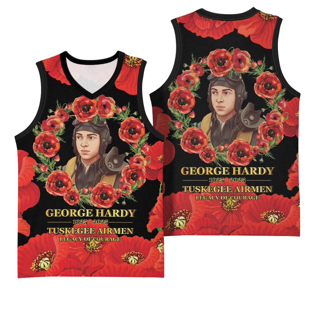 George Hardy Tuskegee Red Tail Pilots Basketball Jersey Legacy of Courage LT15