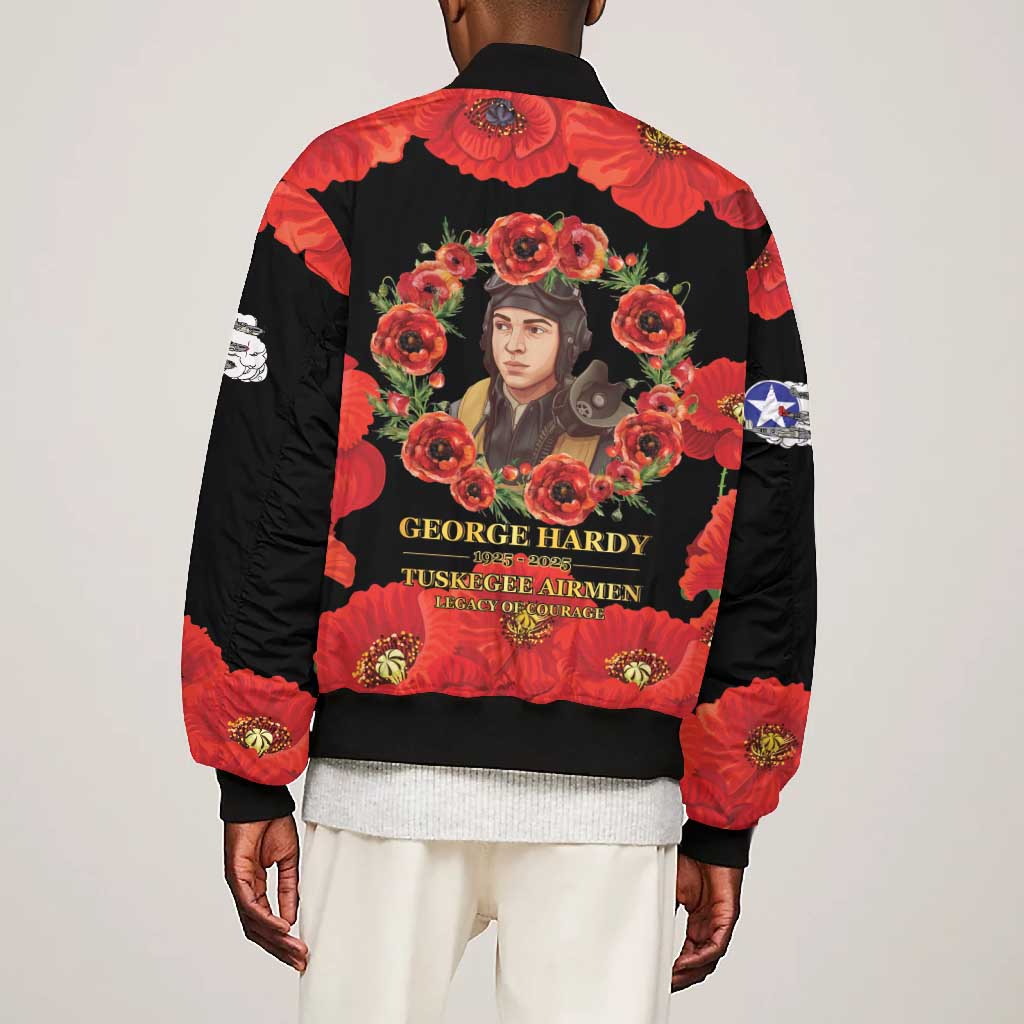 George Hardy Tuskegee Red Tail Pilots Bomber Jacket Legacy of Courage - African Pride