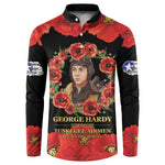 George Hardy Tuskegee Memorial Button Sweatshirt Red Tail Pilots Legacy of Courage