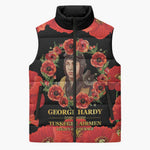George Hardy Tuskegee Memorial Sleeveless Puffer Jacket Red Tail Pilots Legacy of Courage