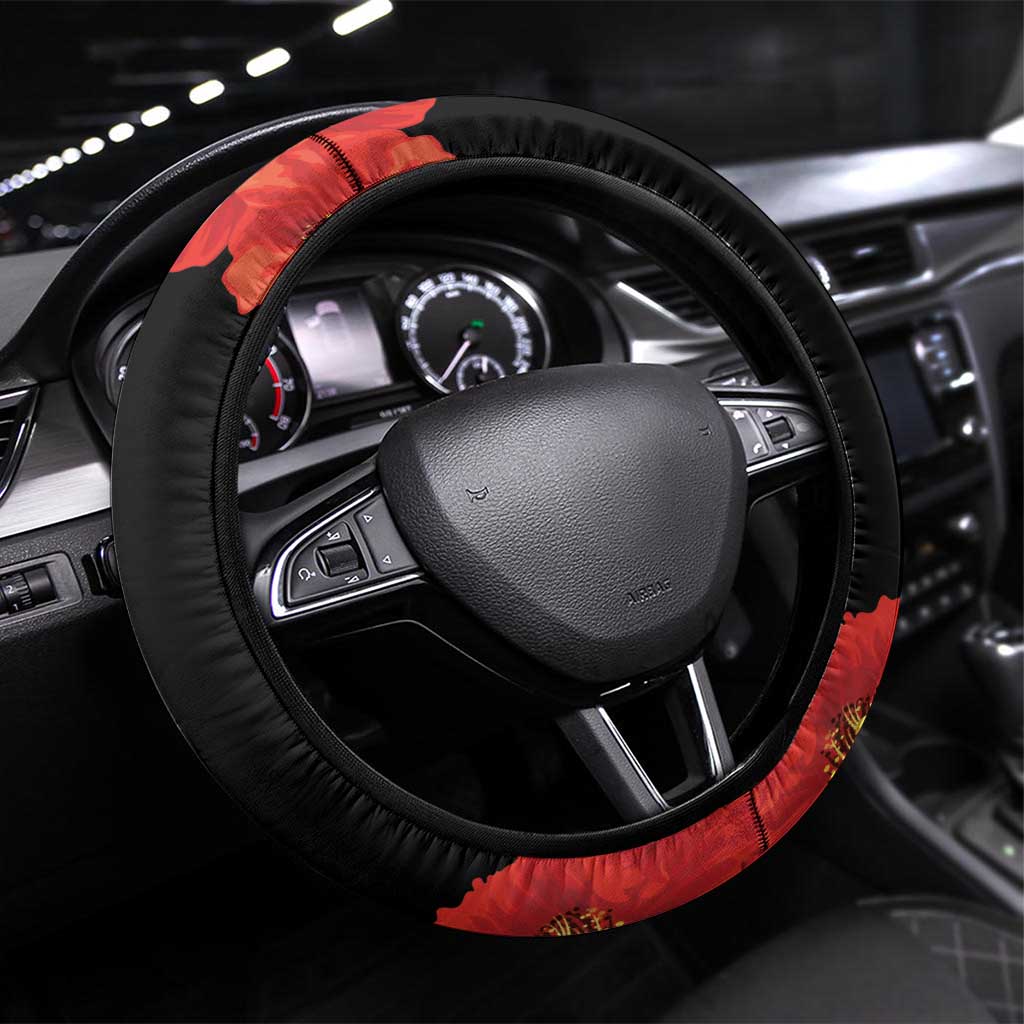 George Hardy Tuskegee Red Tail Pilots Steering Wheel Cover Legacy of Courage - African Pride