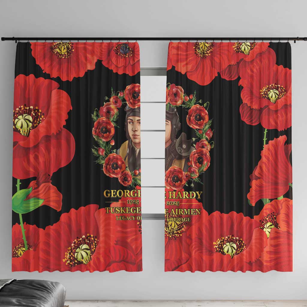 George Hardy Tuskegee Red Tail Pilots Window Curtain Legacy of Courage - African Pride