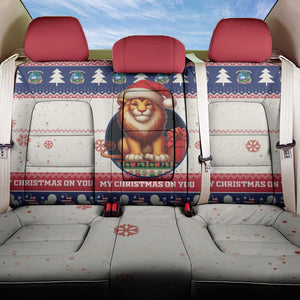 Liberia Christmas Back Car Seat Cover African Lion Santa