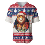 Liberia Christmas Baseball Jersey African Lion Santa