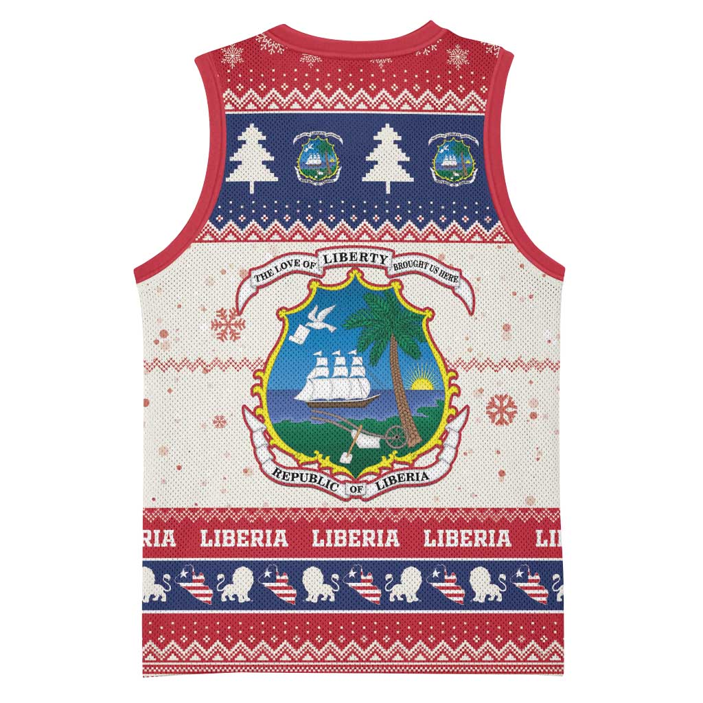 Liberia Christmas Basketball Jersey African Lion Santa LT15