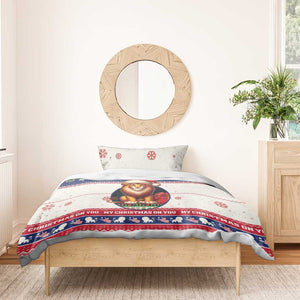 Liberia Christmas Bedding Set African Lion Santa