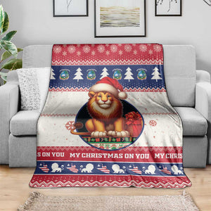 Liberia Christmas Blanket African Lion Santa