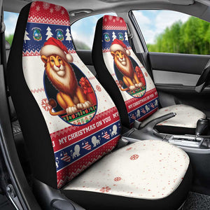 Liberia Christmas Car Seat Cover African Lion Santa