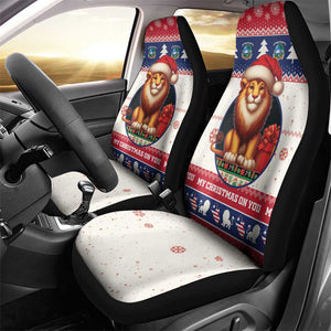 Liberia Christmas Car Seat Cover African Lion Santa