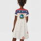 Liberia Christmas Kid Short Sleeve Dress African Lion Santa