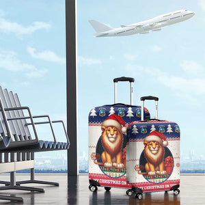 Liberia Christmas Luggage Cover African Lion Santa