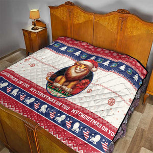 Liberia Christmas Quilt African Lion Santa