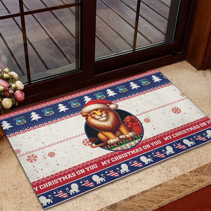 Liberia Christmas Rubber Doormat African Lion Santa