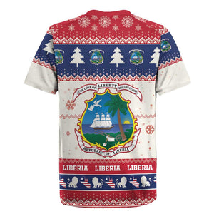 Liberia Christmas Rugby Jersey African Lion Santa