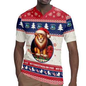 Liberia Christmas Rugby Jersey African Lion Santa