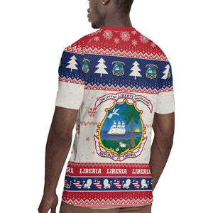 Liberia Christmas Rugby Jersey African Lion Santa