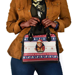 Liberia Christmas Shoulder Handbag African Lion Santa