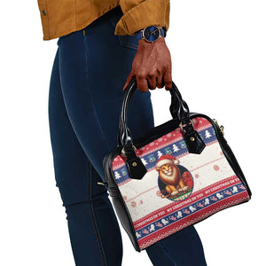 Liberia Christmas Shoulder Handbag African Lion Santa