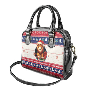 Liberia Christmas Shoulder Handbag African Lion Santa