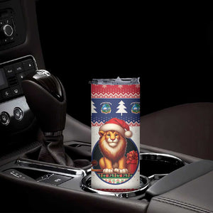 Liberia Christmas Skinny Tumbler African Lion Santa