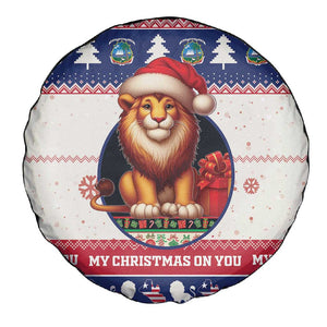 Liberia Christmas Spare Tire Cover African Lion Santa