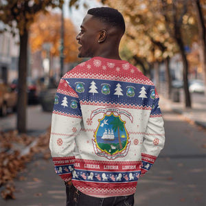 Liberia Christmas Sweatshirt African Lion Santa