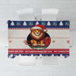 Liberia Christmas Tablecloth African Lion Santa
