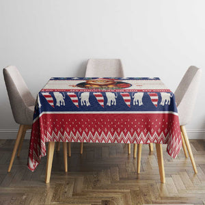 Liberia Christmas Tablecloth African Lion Santa