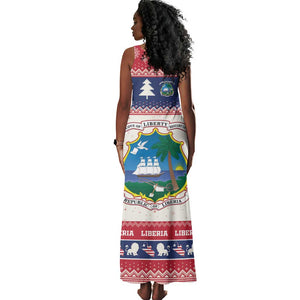 Liberia Christmas Tank Maxi Dress African Lion Santa