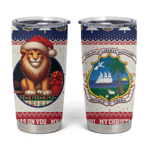 Liberia Christmas Tumbler Cup African Lion Santa