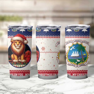 Liberia Christmas Tumbler Cup African Lion Santa