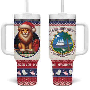 Liberia Christmas Tumbler With Handle African Lion Santa