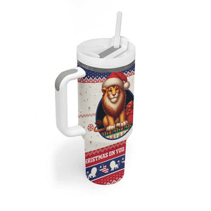 Liberia Christmas Tumbler With Handle African Lion Santa